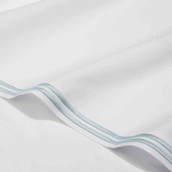 Hudson Park Collection Italian Percale King Flat Sheet - 100% Exclusive - Silver