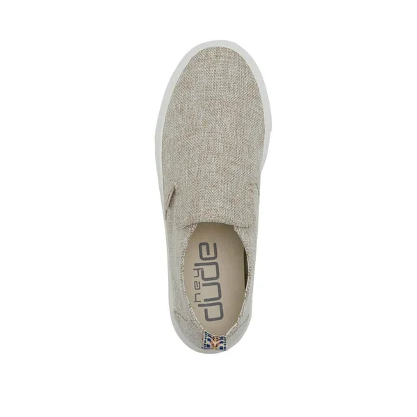 Hey Dude Peyton Linen Beige 121790521 (Women's) 10
