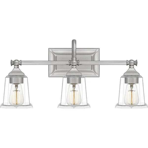 Quoizel Lighting NLC8603BN Nicholas Bath 3 Light Brushed Nickel