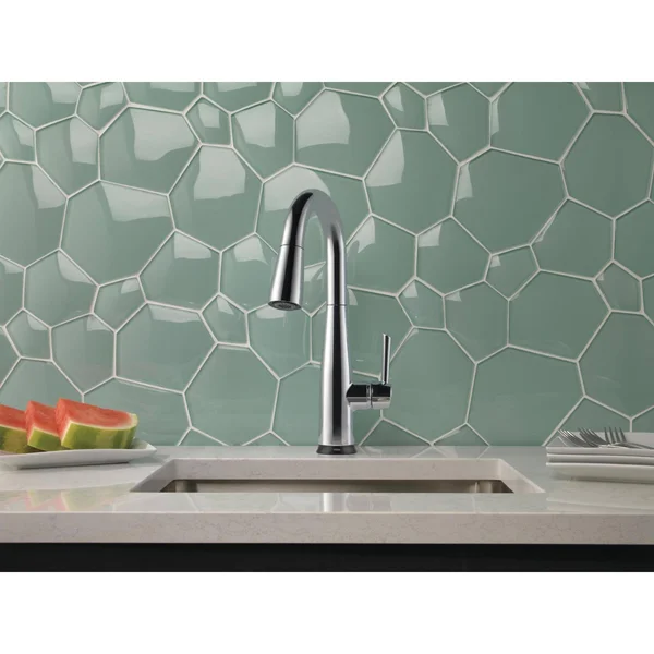 Delta 9913T-AR-DST Essa Single Handle Pull-Down Bar & Prep Faucet with Touch2O Technology - Arctic Stainless