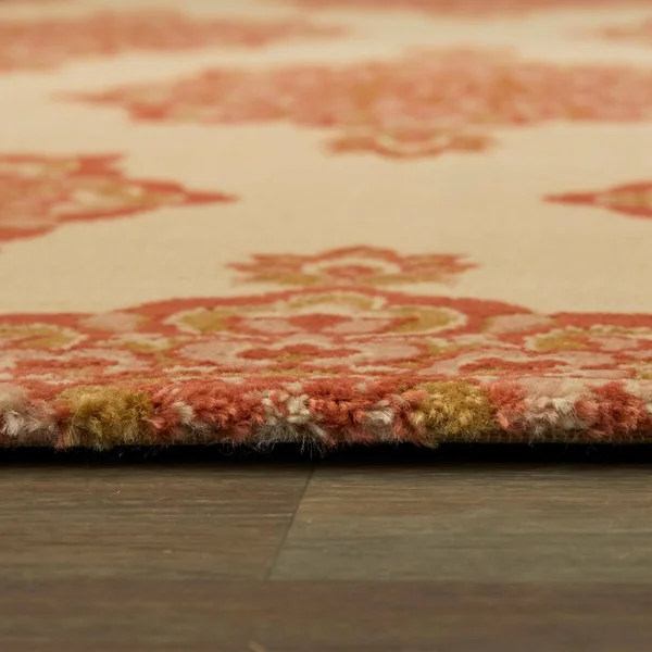 BALTA Sauer Burnt Orange 5 ft. x 7 ft. Floral Medallion Area Rug