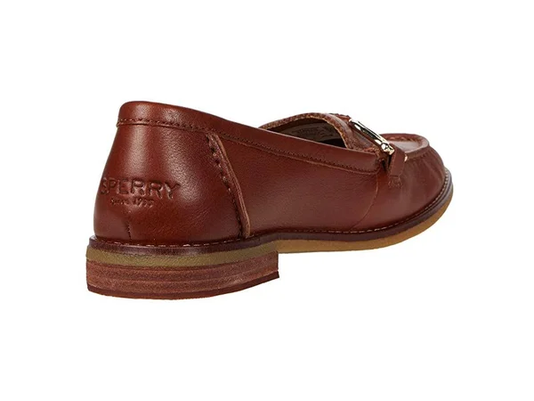 Women's Sperry Seaport Penny Plushwave Shackle Leather Loafer Tan, Size 10M