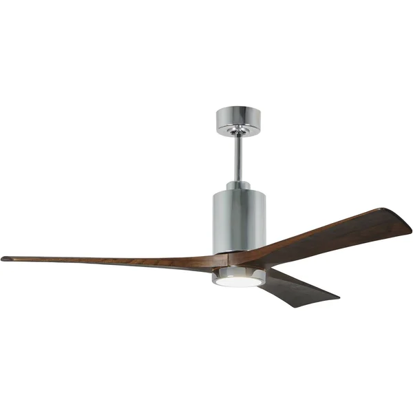 Matthews Fan Company Irene 42 inch Paddle Ceiling Fan in Brushed Nickel 3 Walnut Tone Blade - IR3-BN-WA-42
