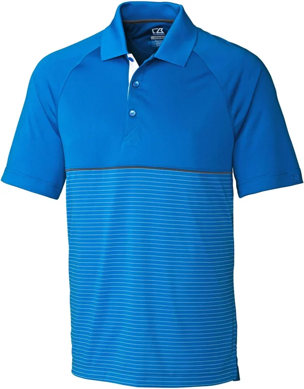Cutter & Buck Men's Digital/White Junction Stripe Hybrid Polo