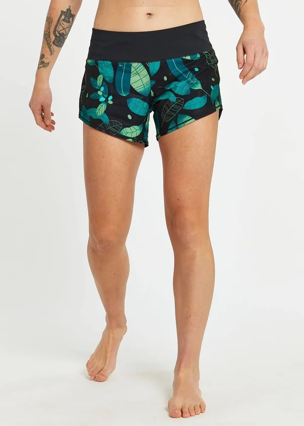 ROGA Shorts Green Leaf Print - 14