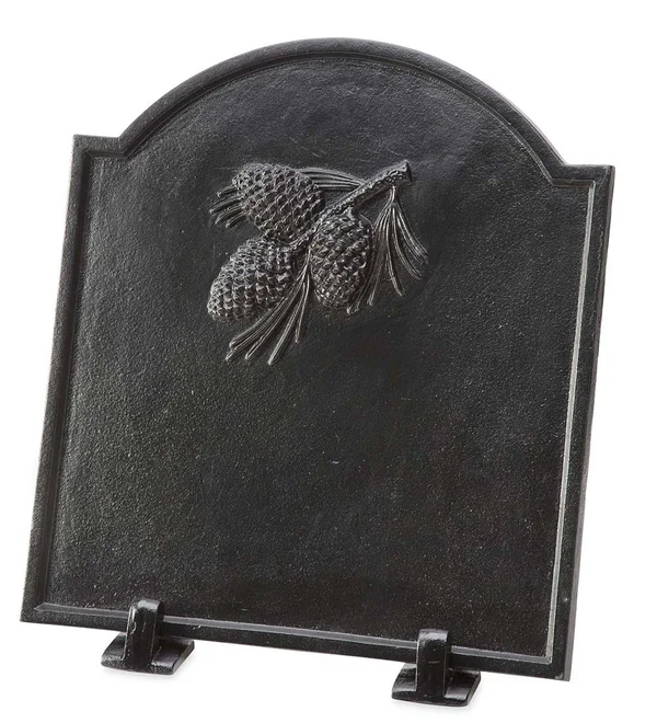 Plow & Hearth 66A88 Cast Iron Fireback - Pine Cone Design