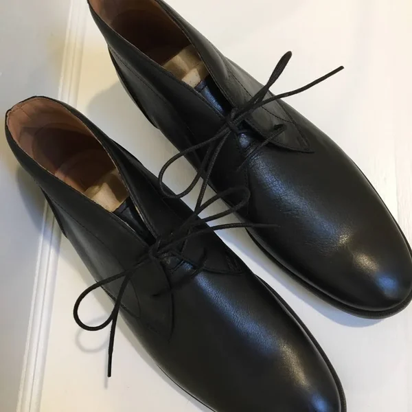 Mens Boot Black Leather Clarks Glide Chukka Size 10.5