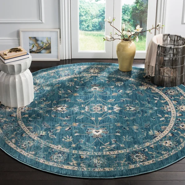 Safavieh EVK514G Evoke Turquoise, Beige Area Rug - 9& x 12&