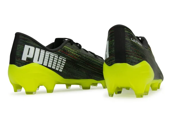 Puma Ultra 2.2 FG Soccer Cleats - Black, White & Yellow Alert - 10 - Each