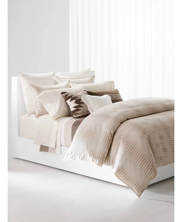 Ralph Lauren Mason Geo-Stripe Full/Queen Duvet Set - Classic Cream Multi