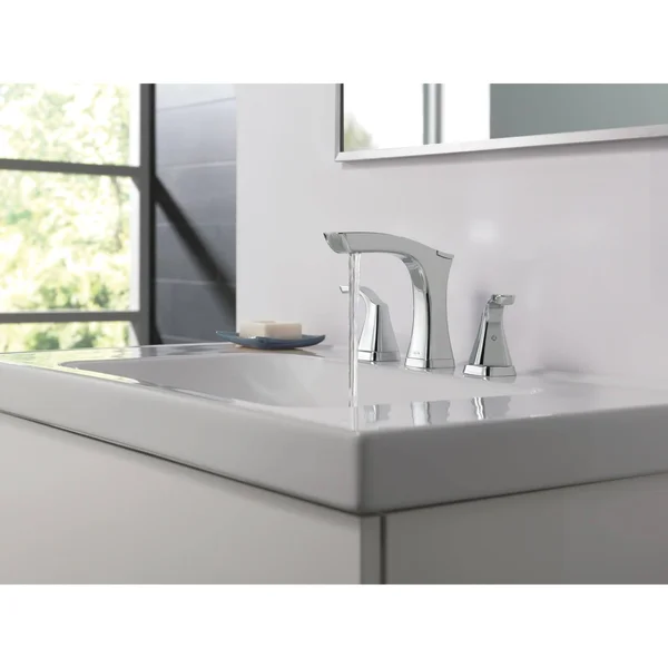 Delta Faucet 3552-MPU-DST Tesla Two Handle Widespread Bathroom Faucet, Chrome