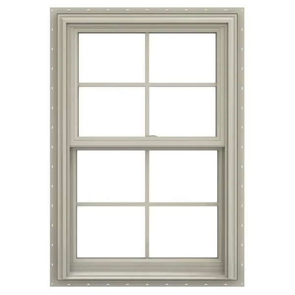 JELD-WEN V-2500 Vinyl Double Pane Annealed New Construction Double Hung Window (Rough Opening: 26-in x 36-in; Actual: 25.5-in x