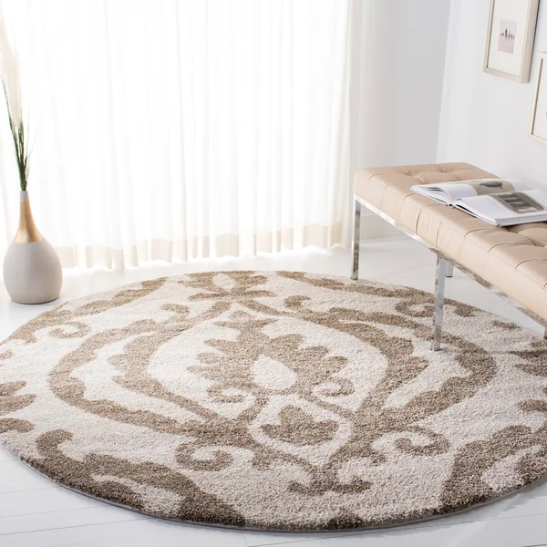 Safavieh Florida Shag Cream & Beige 8&-6x22 x 12& Rug