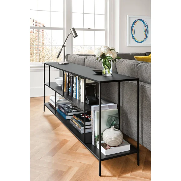 Room & Board - Modern Foshay Console Bookcase 15d 60W 29h in Ocean