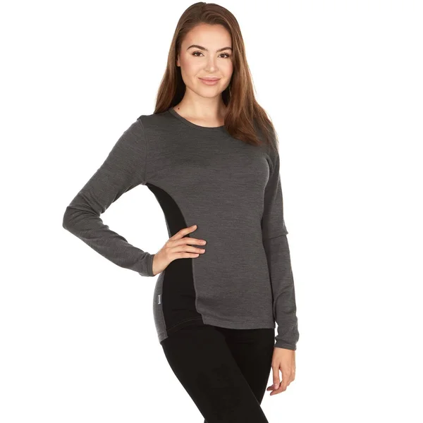 Minus33 Ossipee Women's Midweight Wool Crew, Size: Large, Black