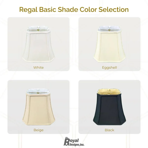 Royal Designs Square Cut Corner Bell Lamp Shade, Black, 5x10x8.75 - Single