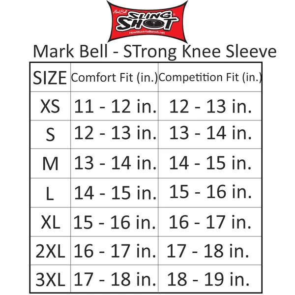 Sling Shot Strong Knee Sleeves by Mark Bell - 3XL - Black