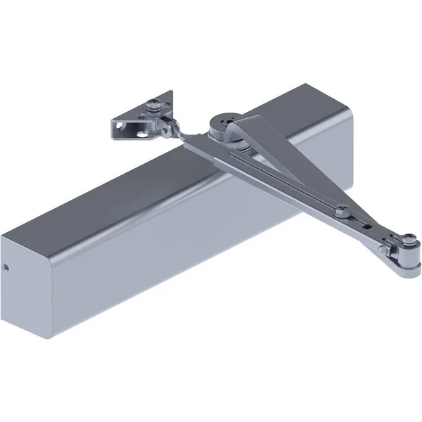 Hager 5200 Series Aluminum Slim Body Grade 1 Heavy Duty Door Closer - Multi-Mount, 1-6 Adjustable Spring size, Sprayed Aluminum F