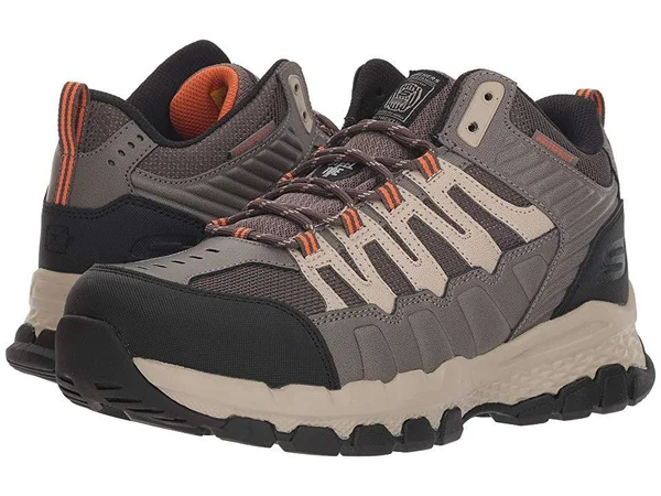 Skechers Men's Work Queznell Steel Toe Waterproof Boot, Light Tan
