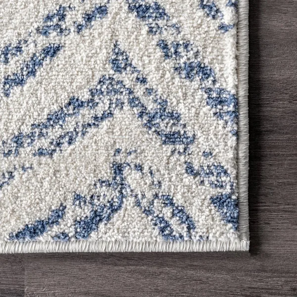 nuLOOM Rosanne Geometric Runner Rug, 2& 6x22 x 12&, Blue