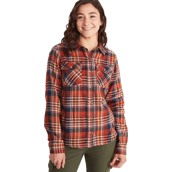 Marmot Women's Bridget Midweight LS Flannel Shirt - Large - Black