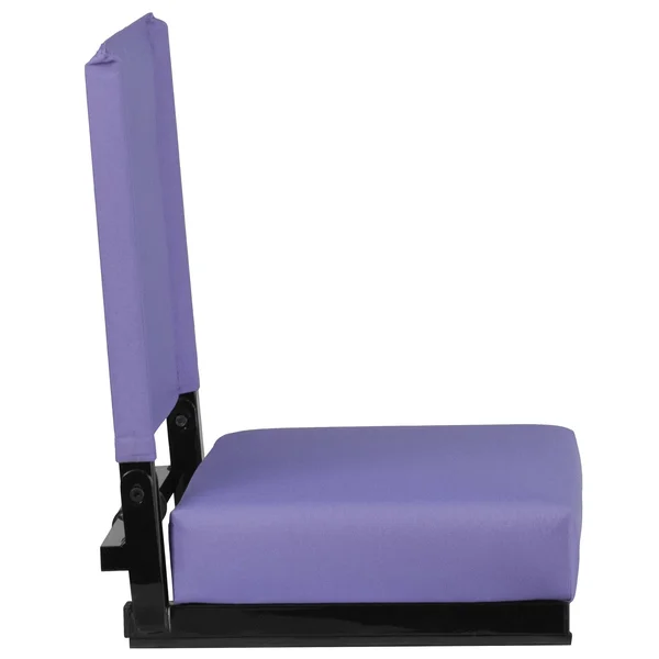 18x22 Purple and Black Contemporary Solid Grandstand Comfort Ultra Padded Seat