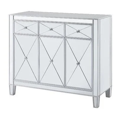 Stgeorge 3 Door Mirrored Accent Cabinet House of Hampton