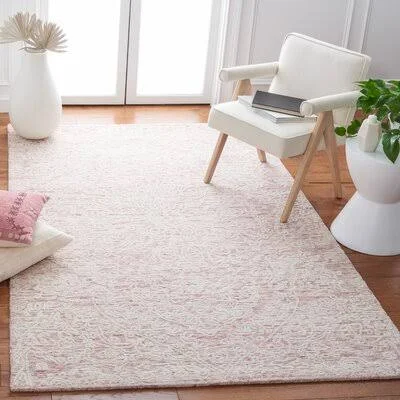 Humansville Handmade Tufted Wool Pink Area Rug Ophelia & Co. Rug Size: Rectangle 4& x 6&