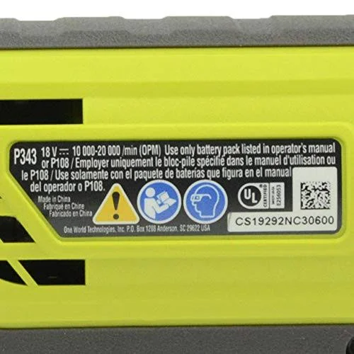 Ryobi P343 18V One+ Cordless Oscillating Multi-Tool (Bare Tool)