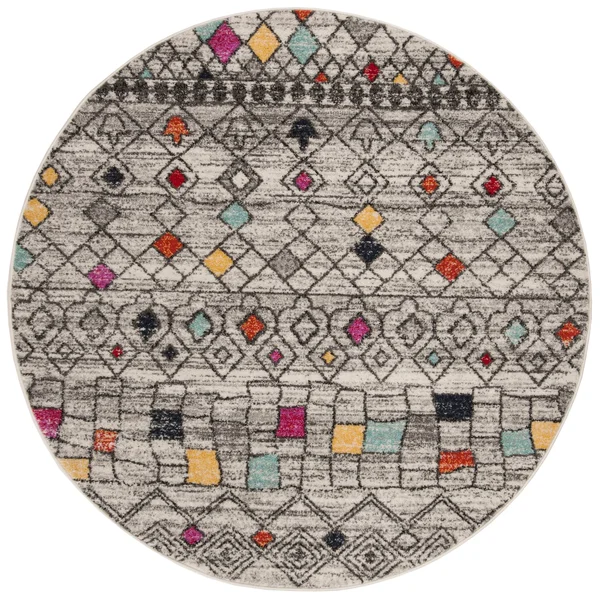 Safavieh 4& x 6& Adirondack ADR204F Light Grey - Fuchsia Rug