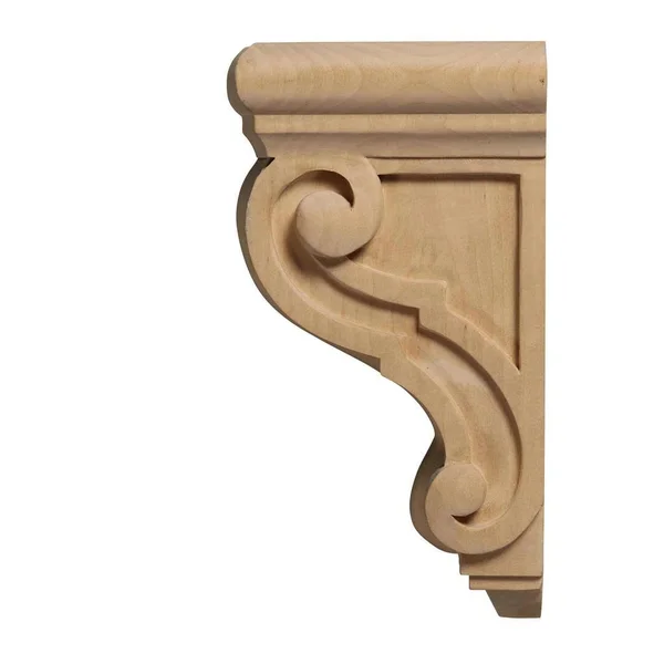 Ornamental Mouldings Maple 5-1/2 in. x 4-5/8 in. x 9-13/16 in. Unfinished Wood Corbel - Natural