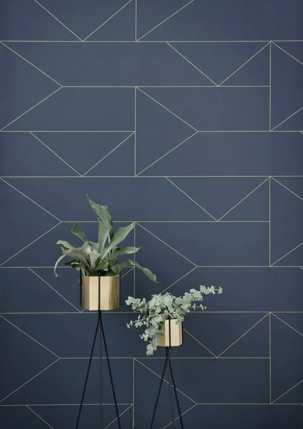 Ferm Living Brass Hexagon Pot