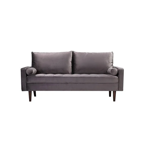 Kingway Furniture Velvet Genoa Living Room Sofa in Gray - SF1835-GR-S
