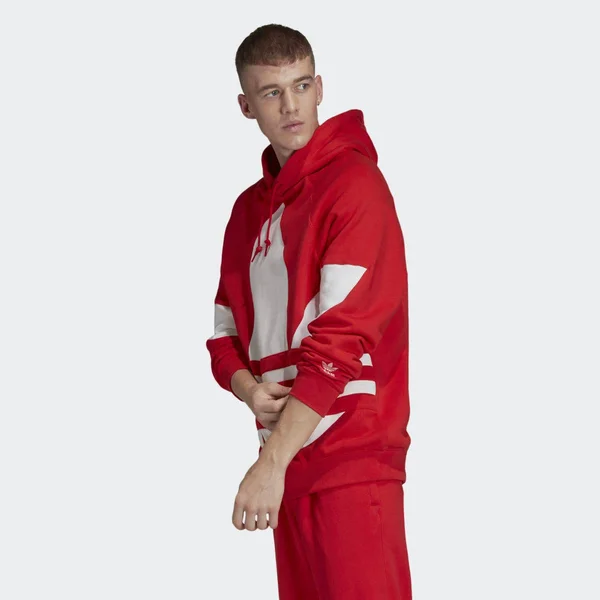 Adidas Men's Originals Big Trefoil Hoodie - Small - Red