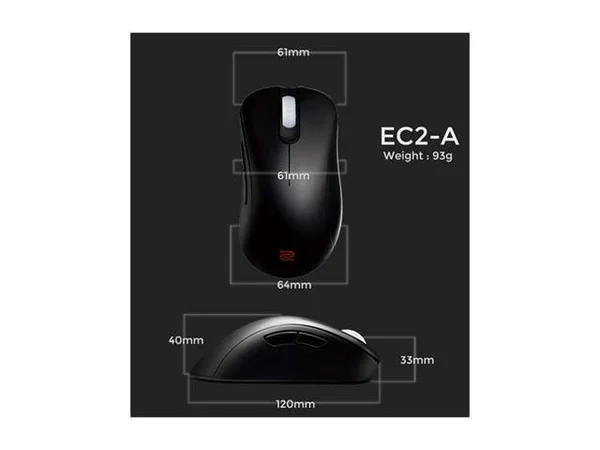 EC2-A Zowie Small Size Right Handed Driver Free 5 Buttons - Black