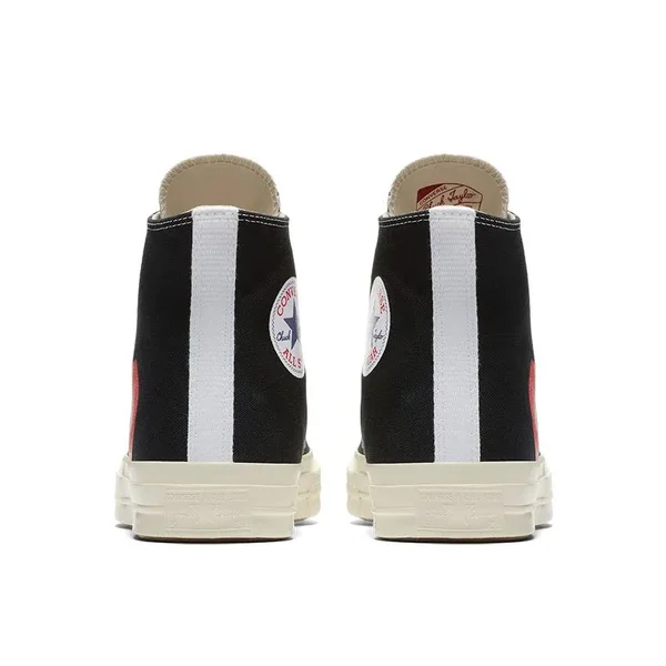 Comme des Garcons Play Black Converse Edition Half Heart Chuck 70 High Sneakers