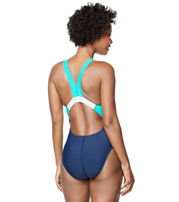 Speedo Active Quantum Fusion Splice One Piece Swimsuit - Peacoat (7723950) 10