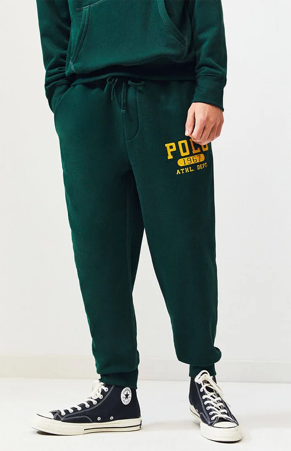 Polo Ralph Lauren Vintage Logo Fleece Jogger Pants - College Green M
