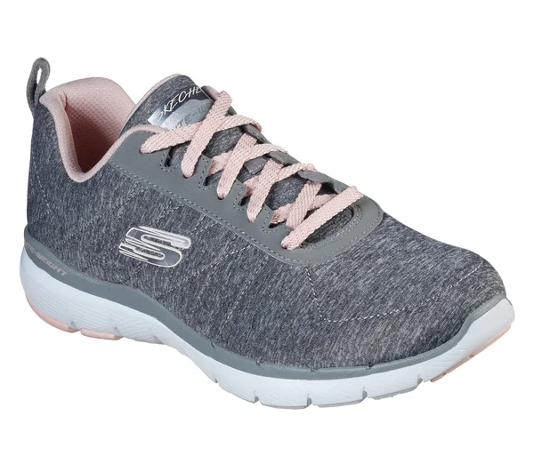 Skechers Women's Flex Appeal 3.0 Sneaker, Grey Light Pink
