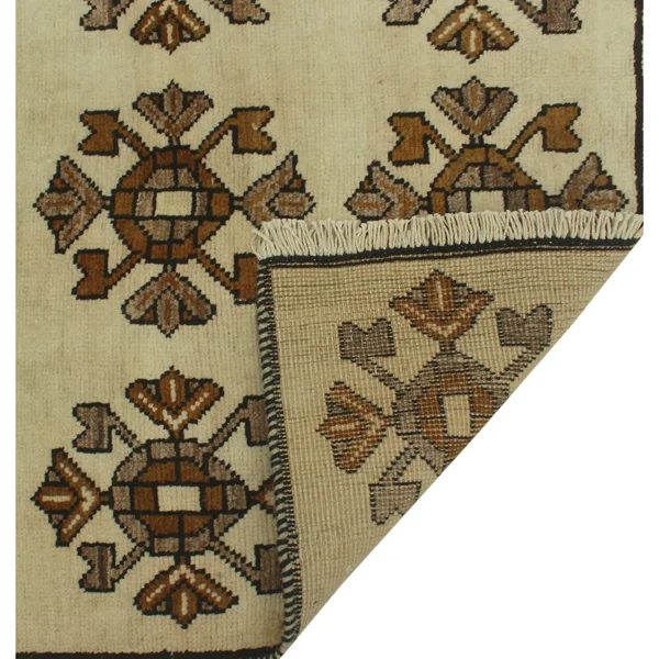 Semi Antique BASHIRA Beige/Brown Rug - 2&4x22 x 5&8x22