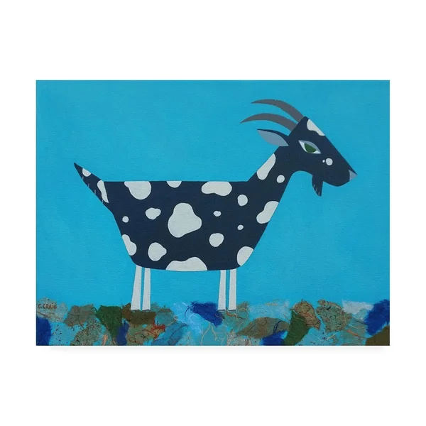 Trademark Art Casey Crai 'Fergus The Goat' Canvas Art