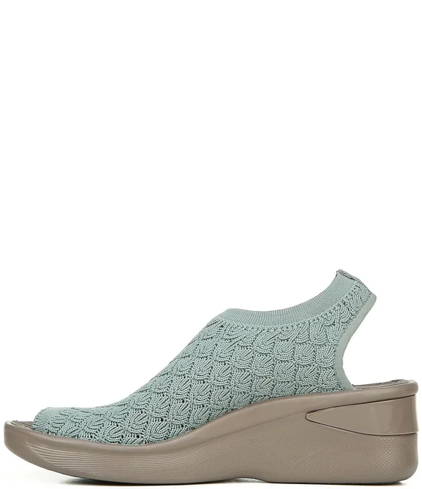 Bzees Women's Secret Wedge Sandal, Sand Crochet, 9.5