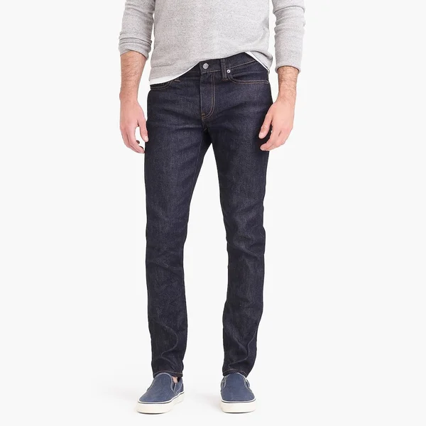 J.Crew Mens 250 Skinny-Fit Stretch on Demand Jean in Resin Rinse Wash (Size 30x30)