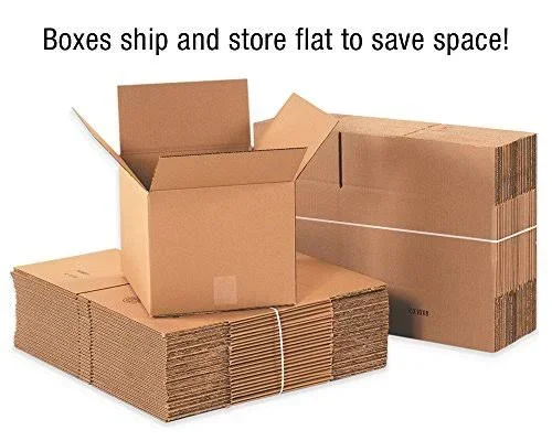 Box USA B24247 Flat Corrugated Boxes, 24x22L x 24x22W x 7x22H, Kraft (Pack of 10)