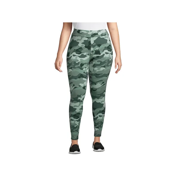 Plus Size Lands& End Starfish Knit Leggings, Women's, Size: 3XL, Dark Green