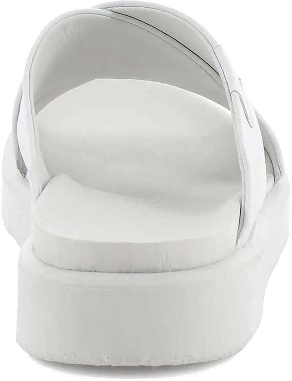 Ecco Flowt LX Slide Sandals - Women's, White, Size: 4.0M