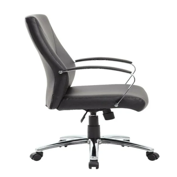 Boss Office Home Modern Executive Leather Desk Chair with Chrome Finish - Multi