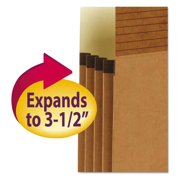 Smead Easy Grip File Pockets, Redrope, 3.5x22 Expansion
