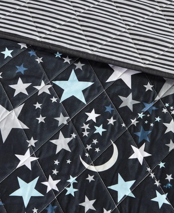 Mi Zone Kids Starry Night Coverlet Set - Full/Queen, Charcoal