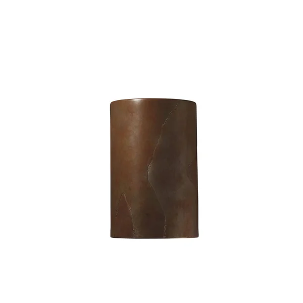 Justice Design Group CER-1265-HMPW Large Cylinder - Open Top & Bottom in Hammered Pewter